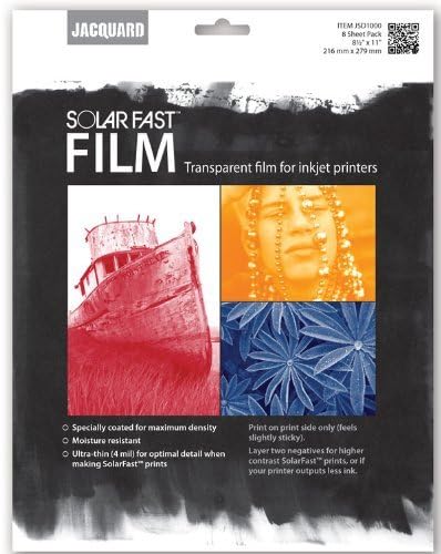 Jacquard Solarfast Film 8.5 X 11 8/Pkg by Jacquard