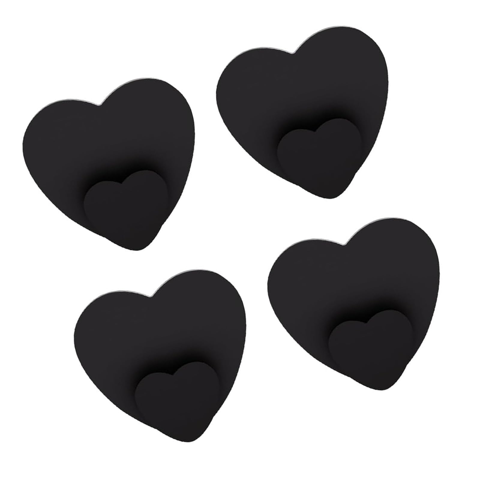 Tsophreniq 4 Pcs Elegant Heart Shaped Adhesive Wall Hooks for Bathroom Towel Hanging Bathroom Hooks