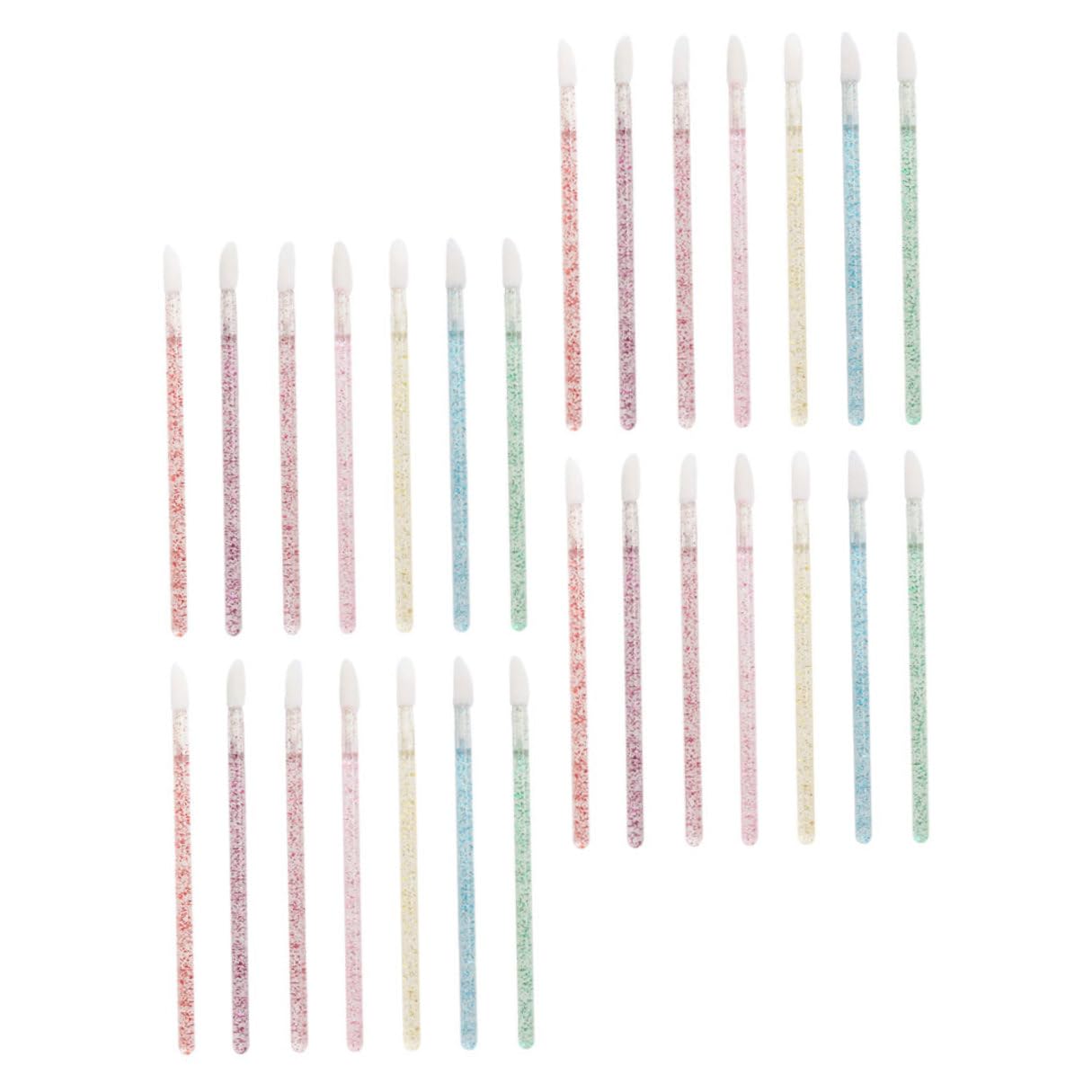 Disposable Lipstick Applicator Brushes, 350pcs Crystal Handle Plastic Lip Gloss Makeup Lip Brush Set, Portable Makeup Accessories for Professional and Personal Use Style