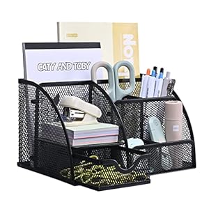 MumdoYAL Schreibtisch Organizer Metall mit Schublade