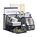 MumdoYAL Schreibtisch Organizer, Mesh Metall B&uuml;ro Organizer mit Schublade und Stifthalter f&uuml;r Stifte, Haftnotizen, Hefter, Ordnerklammern, Schwarz