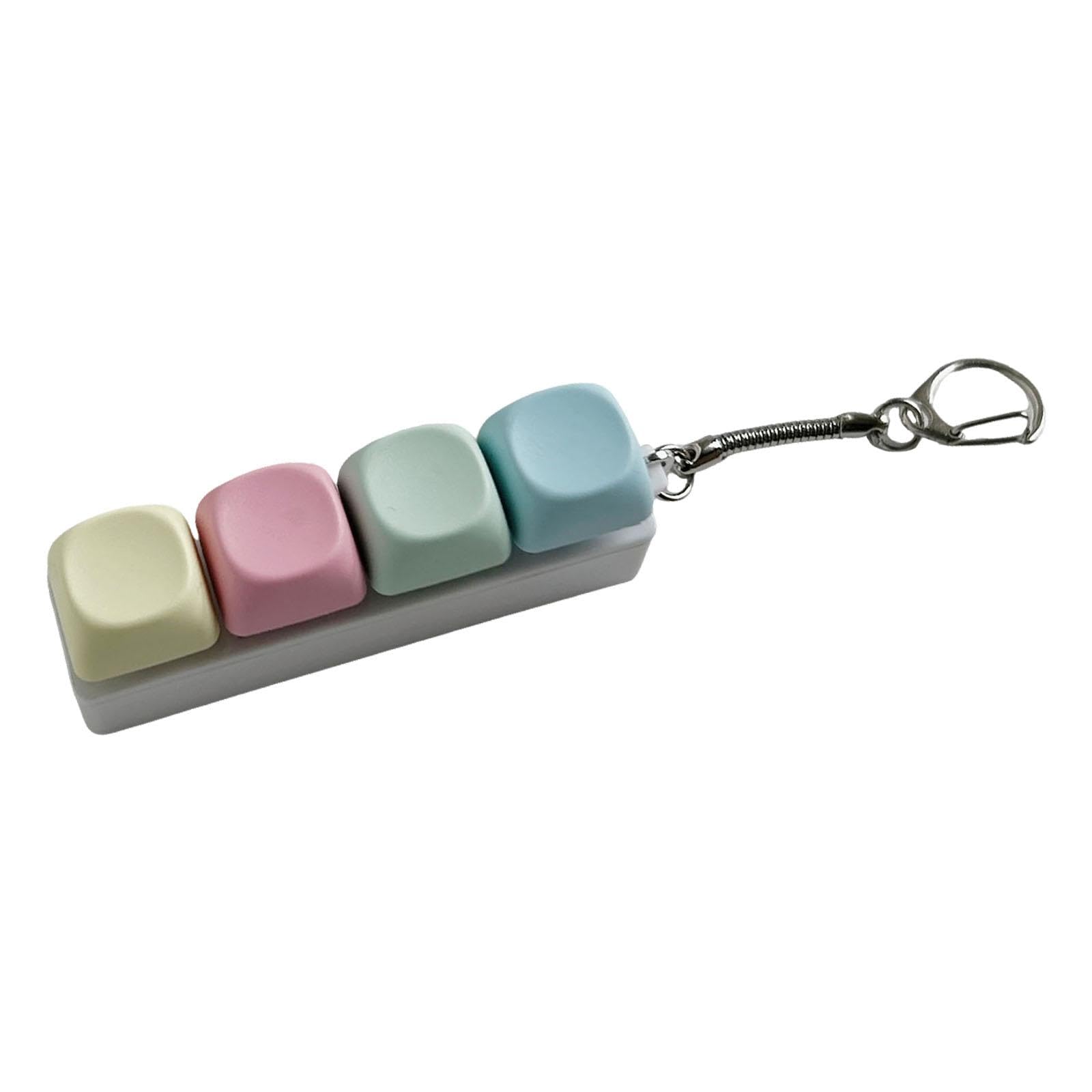 Colorful Mini 4 Key Keyboard Fidget Toy Keychain 8x2x3cm Sturdy Clicking Toy|1 Mechanical Keypad Fidget Toy|Other Educational Toys| Other Educational Toys| Other Educational Toys