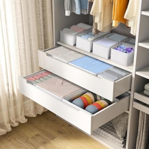 DIMJ 15Pack Underwear Drawer Organizers, Foldable Storage Drawers for Underwear Sock, Bra, Belt, Tie, Baby Organizer, Nursery - Image 3
