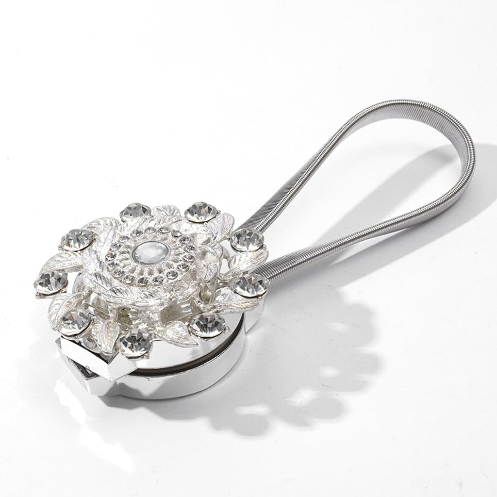 FMURY Window Decoration Curtain Binding Hanging Ball Curtain Magnetic Buckle No Installation Spring Binding Rope