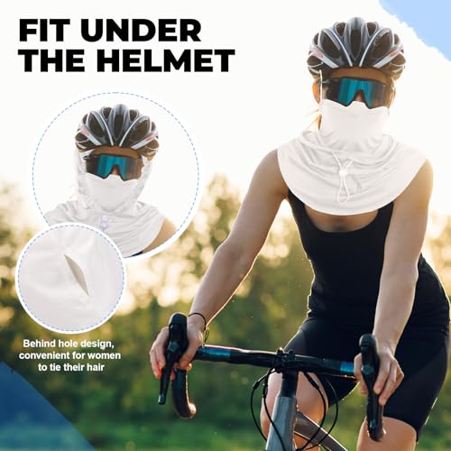 Image of Funtery 4 Pack Cooling Balaclava Face Mask UV Protection Breathable Full Head Hood for Men Women Cycling Fishing Motorcycle