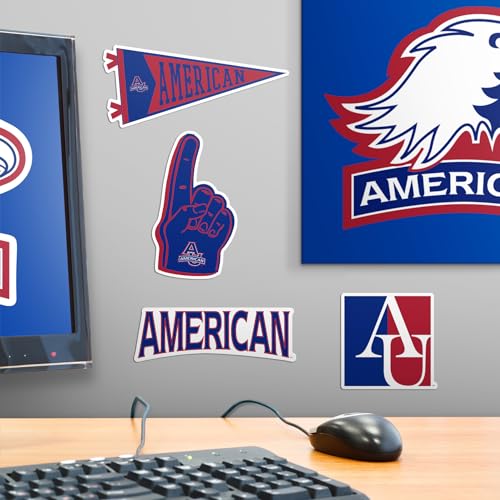 Image of American University 10ct Vinyl Large Deluxe Stickers Variety Pack - Laptop, Water Bottle, Scrapbooking, Tablet, Skateboard, Indoor /Outdoor - Set of 10