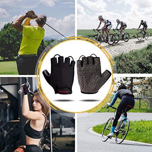 BOILDEG Cycling Gloves Bike Gloves Mountain Road Bike Gloves Anti-slip Shock-absorbing Pad Breathable Half Finger… - Image 6