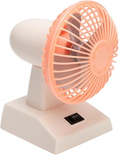 Ventilador de escritorio pequeño  USB y funciona con pilas, mini ventilador de 4 pulgadas con 2 velocidades y cabezal oscilante, ventilador de mesa