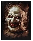 Spirit Halloween Terrifier Art The Clown Smile Canvas | Officially Licensed | Theatrical Horror Décor