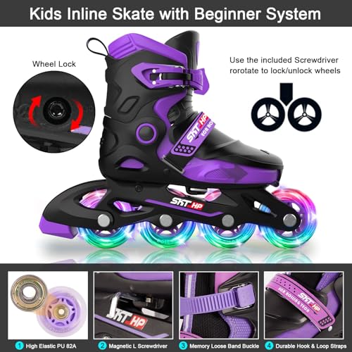 Skt Hp TLT-PURPLE-L Kids Inline Skates For Girls Roller Blades Boys thumb #1