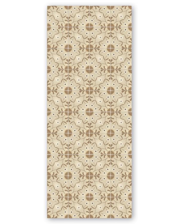 Tapis vinyle cuisine salle de bain anti-tache olive beige Panorama