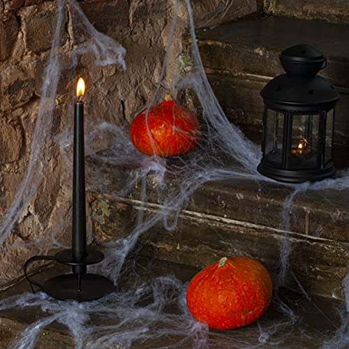 Candwax 10 Inch Taper Candles Set Of 12 - Halloween Taper Candles Unscented - Tall Candles Long Burning Perfect As Black Halloween Candles Or Dinner Candles – Coal Black Candles #TOP5