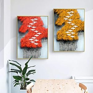Abstract landschap canvas schilderij wilde gans keert terug hout posters en prints moderne muurkunst voor woondecoratie…