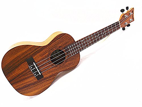 Woodnote Good Quality 24" Acacia Concert Ukulele/Extra Padding Bag & Maple Tuner #TOP7
