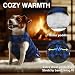 VIVAGLORY Softjoy Hundemantel, Wintermantel mit Bauchschutz, Hundejacke für Winter & Weihnachten, Warm Softshell Kariert Schnittmuster Verstellbar, L, Schwarz Blau