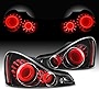 AKKON - [GTR Style] For 2008-2013 Infiniti G37 / 14-15 Q60 Coupe 3D LED Light Tube Tail Lamps Black Housing Pair Assembly