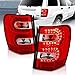AmeriLite Red/Clear LED Replacement Tail Lights For 1999-2004 Jeep Grand Cherokee - Passenger and Driver Side
