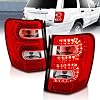 AmeriLite Red/Clear LED Replacement Tail Lights For 1999-2004 Jeep Grand Cherokee - Passenger and Driver Side