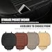 Yourkar Car Seat Cover for Front Seat, Anti-Slip & Waterproof Leather Auto Front Seat Pad Protector, Durable Driver Bottom Seat Cushion Cover with Storage Pocket, Car Accessories (Beige)