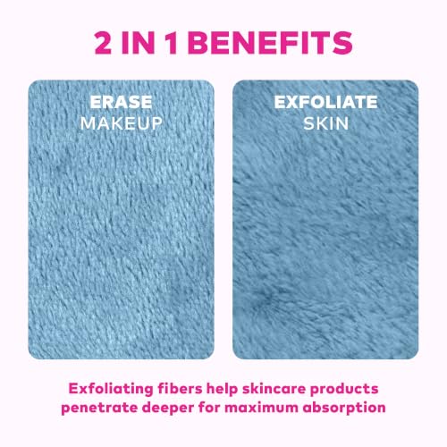 Image of The Original MakeUp Eraser 7-Day Set, Erase All Makeup with Just Water, Including Waterproof Mascara, Eyeliner, Foundation, Lipstick, Sunscreen, and More! Blue Jean Baby 7ct