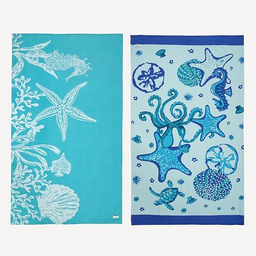 LANE LINEN 2-Pack Oversized Beach Towels, 39"x71" – Quick-Dry, Sandproof