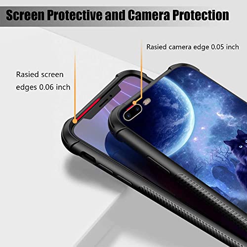 Djsok Iphone Se 2022 Case, Blue Halloween Cat Design Iphone Se 2020 Case For Girls Women, Anti-Fall Case With Tpu Bumper Protective Case Cover For Iphone 8 Iphone 7 Iphone Se 2 Iphone Se 3 4.7 Inch #TOP4