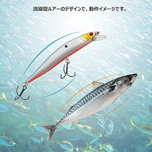 ColorGo ルアー ミノー セット フローティングミノー 10g 17g 23g シーバス カツオ ブリ マグロ タチウオ 青物 オールシーズン 海水 淡水対応 5個セット (24g5個セット) 5枚目