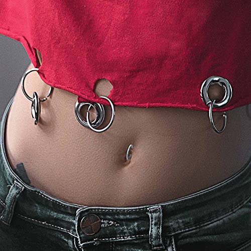 Jstyle 14G Belly Button Ring 316L Surgical Steel Belly Rings Hoop For Women Clear Cz Opal Clicker Hoop Belly Button Rings Gold Silver Small Navel Belly Body Piercing Jewelry 8Mm Silver Tone #TOP4