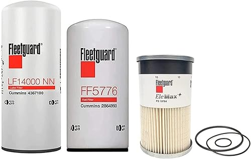 Fleetguard original - Cummins Filtration LF14000NN - FF5776 - FS19764 Kit de filtros de mantenimiento para Cummins