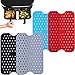 Pipihome Pot en Silicone pour Friteuse Ninjas Dual Air, 2PCS Silicone Air Fryer Liner Double Air Fryer Silicone Air Fryer Basket, Air Fryer Rack Accessoire pour Air Fryer, Four, Micro-ondes (4 pièces)