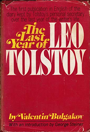 The Last Year of Leo Tolstoy 1199005401 Book Cover