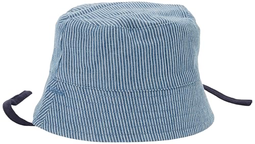 Chapeau bucket hat bleu Timberland bébé protégeant le visage du soleil - 2