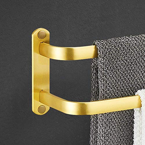 Porte-serviette double couche 80cm pour optimiser le séchage et ranger la salle de bain