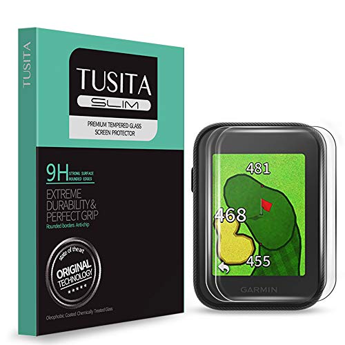[2-PACK] TUSITA Tempered Glass Screen Protector Bundle Compatible with Garmin Approach G30 - HD Clarity Protective Film - Handheld Golf GPS Accessories