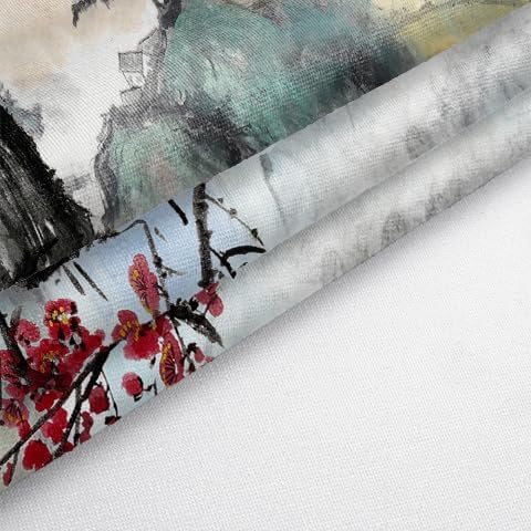 Miniatura 7 de Bcsewcg Arte de pared de anime asiático con flor de cerezo, tapiz de paisaje natural para dormitorio, sala de estar, decoración del hogar (65 x 60