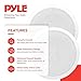 Pyle 6.5 Inch 300W Dual Channel 8 Ohm Home Audio in Ceiling Marine Grade Waterproof Speaker with 60Hz to 22kHz Frequency Response (2 Pack)