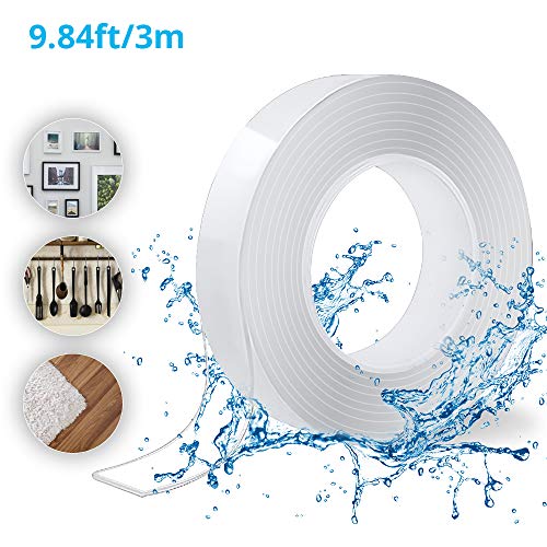 Wiederverwendbares Nano-Klebeband, Mehrzweck-Klebeband, transparent, doppelseitig, abziehbar, waschbar, starkes Gel-Klebeband für Wand, Küche, Teppich, Fotos
