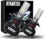 BEAMTECH H4 LED Bulb, S1 Series 10000LM 50W CSP Chips Conversion Kit Fanless Cool White All in One Plug N Play Halogen Replacement Pack of 2