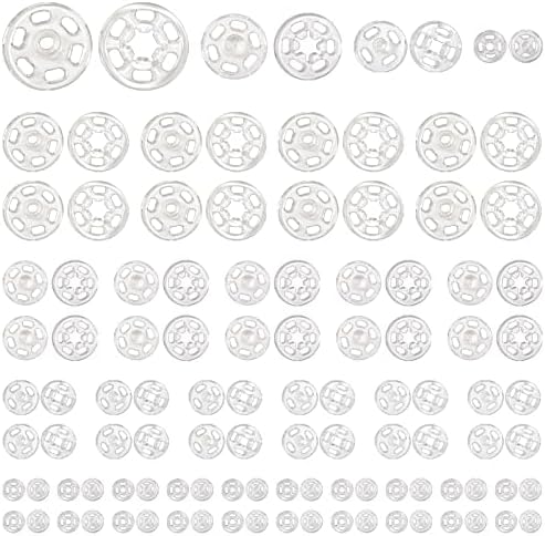 100 Paar Druckknöpfe Zum Annähen Unsichtbare Kunststoff Knöpfe Für DIY