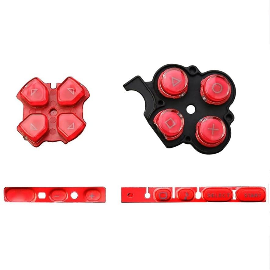 BOTONES COMPATIBLE CON SONY PSP 3000 3004 ROJO ROJA GOMA CONTACTO REPUESTO BOTON