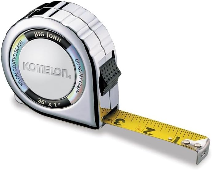 4 Pack Komelon 535C 35' x 1" Big John Compact Chrome Case Tape Measure