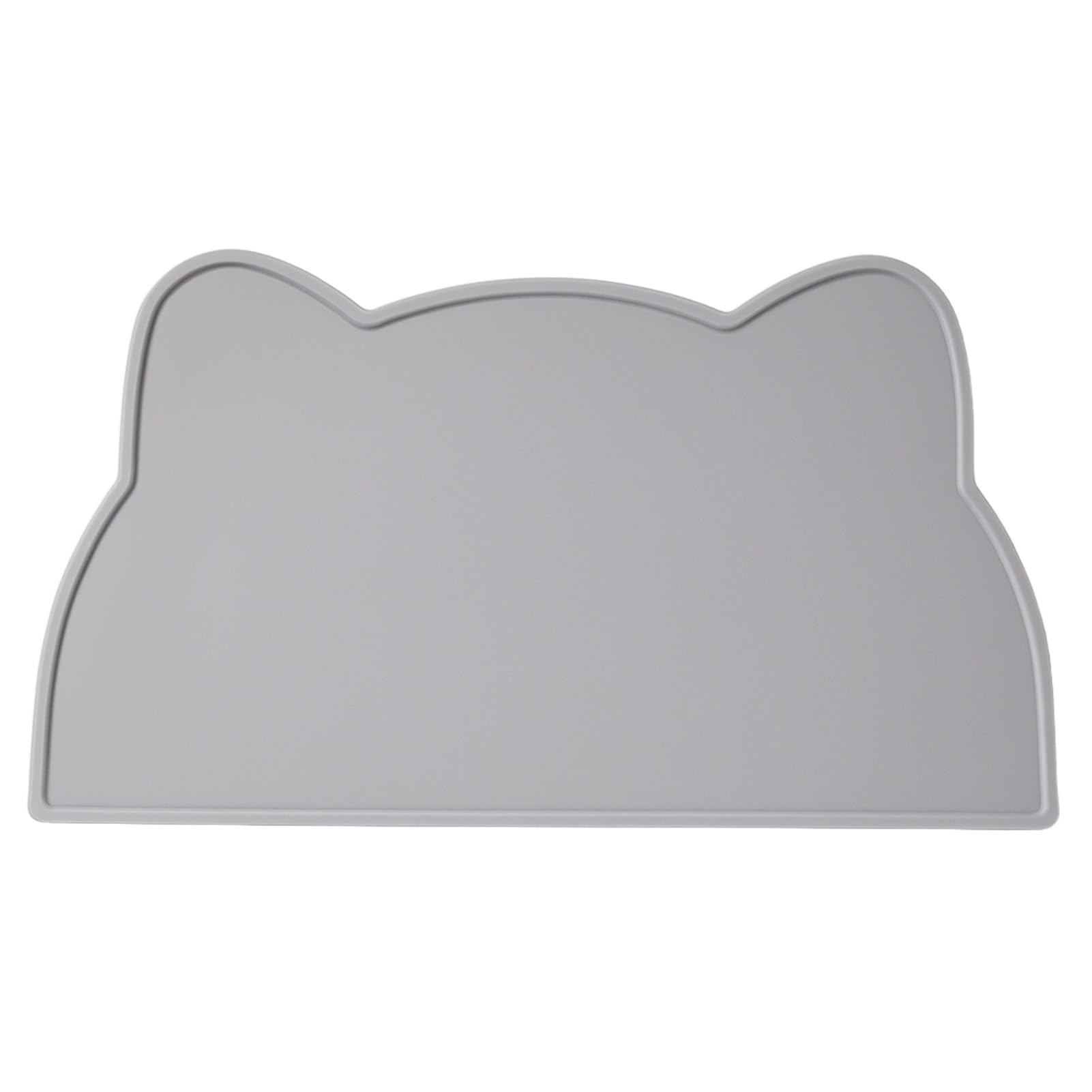 Tappetino per ciotola in silicone di alta qualità, piccolo tappeto ciotola per cani e gatti, per ciotole d'acqua e cibo per animali, lavabile in lavastoviglie, facile da pulire. (Grigio Chiaro)