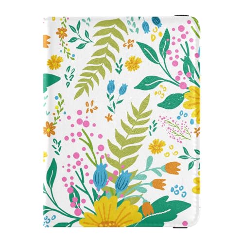 Custodia per passaporto per donne e uomini per da viaggio con blocco RFID motivo floreale brillante Floreale Taglia unica Casual