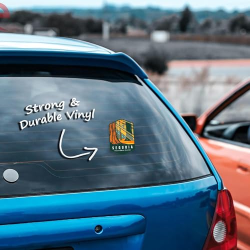 Image of eDesign Sequoia National Park Sticker | 2-Pack | - 4 Inches - National Park Stickers for Waterbottle Scrapbook Car Truck SUV Van Window Bumper Wall Laptop Tablet Cup Tumbler and Any Smooth Surface
