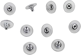 Pack Of 10 Hypo Allergenic Bullet Clutch Earring Backs with Pad (5 pairs) - Silver Platinum Colour