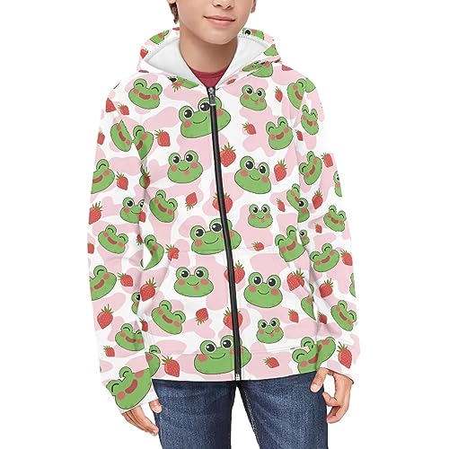 Image of Biyejit Kids Novelty 3D Graphic Printed Hooded Sweatshirt Boys Girls Zip Up Hoodies Age 6-16 Years