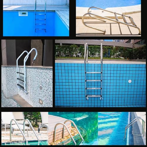 Escalera para piscina de acero inoxidable 2 peldaños miniatura 7