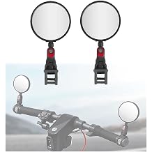 2 Pack Rear View Mirror for InMotion V8 20192026 Electric Scooter Rotating Scooter Rearview Mirror Handlebar Mirror Accessory for Daily Riding,Black