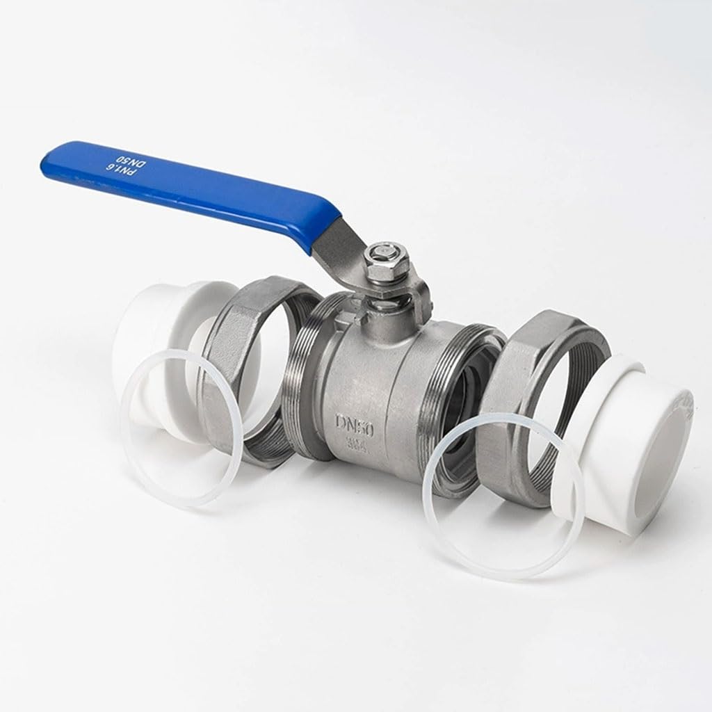 valvola a sfera, valvola a sfera in acciaio inox, Valvola a sfera a doppia unione PPR in acciaio inossidabile 304, 3/4" - 2" DN20 25 32 40 50 Valvole a sfera in acciaio inossidabile, 1 pezzo (dimensio