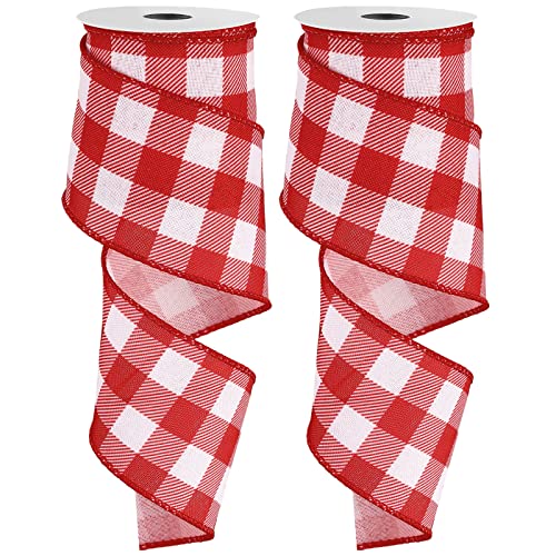 Whaline Plaid Wired Edge Ribbons